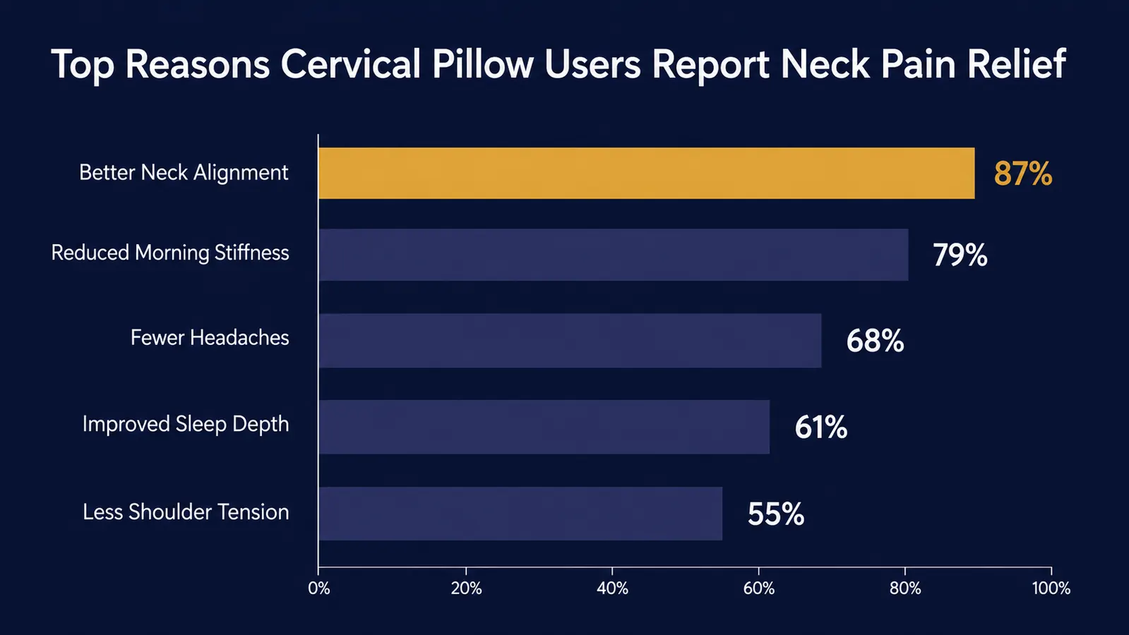 Diagram showing neutral spine alignment with a contour pillow versus a flat pillow that causes neck bend